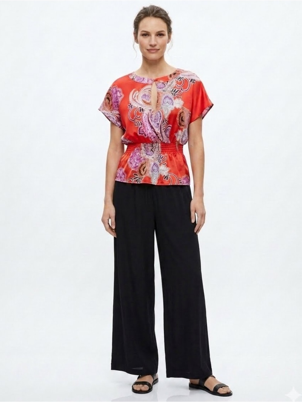 Kimono style satin blouse - Picture 2 of 4